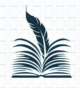 Offenes Buch und Feder